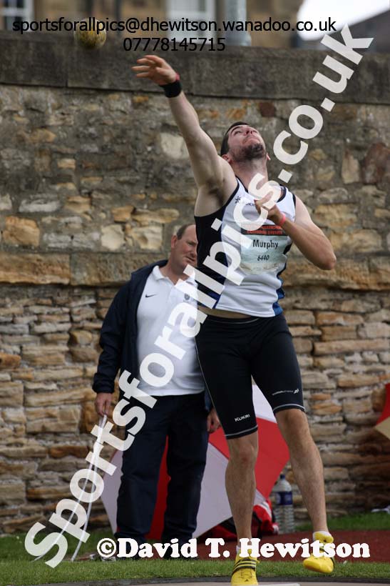 Senior mens shot putt, EAP International Combined Events, Hexham Northumberland. Photo: David T. Hewitson/Sports for All Pics